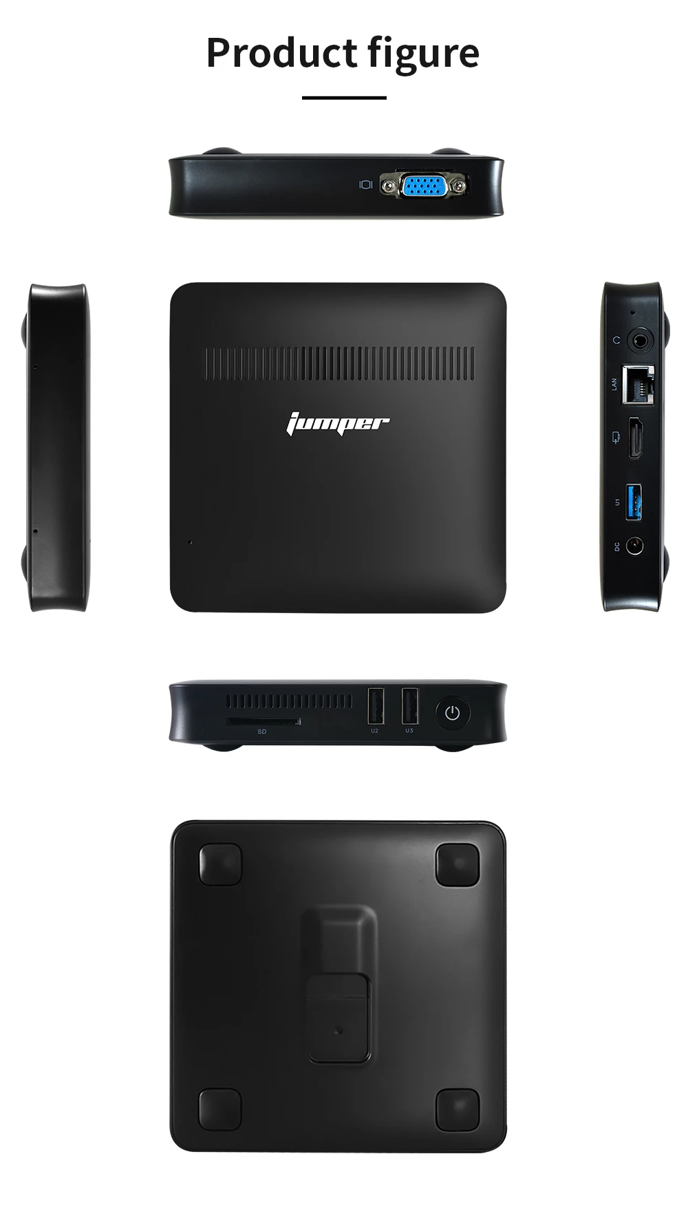 Перемычка EZbox Z8 мини ПК Intel Atom X5-Z8350 1,44 Ghz 2 GB/32 GB Windows 10 Мини компьютер 2,4G/5G WiFi 1000M LAN HDMI VGA выход