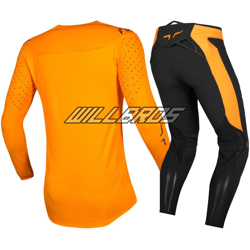 Мотокросс Flexair Racewear Royl пламя Красная Трикотажная Одежда для взрослых брюки комбо для мотокросса внедорожный велосипед гоночный набор передач