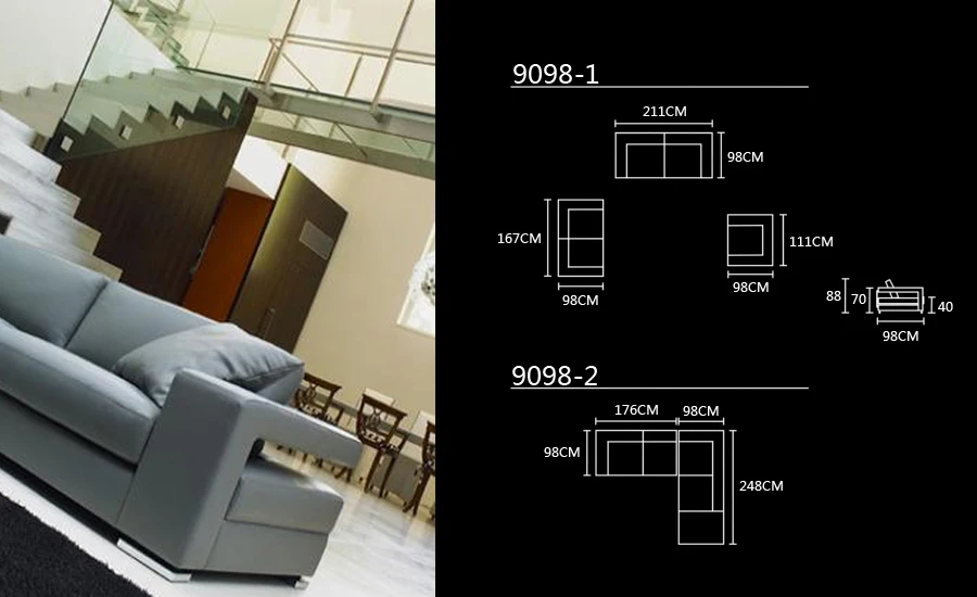 Free Shipping sigle sofa Modern Design Classic Simple Genuine leather 3 seater with Stainless steel legs | Мебель