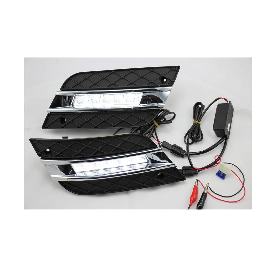 

2PCS 12V LED For Mercedes Benz ML350 W164 ML300 ML320 2010 2011 DRL Daytime Running Lights Daylight Fog Head Lamp Cover