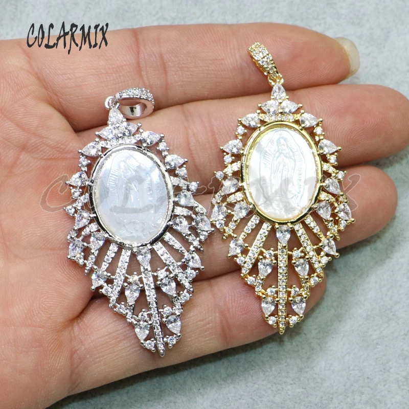 4 шт. циркониевые подвески с кристаллом циркония полые формы металлические