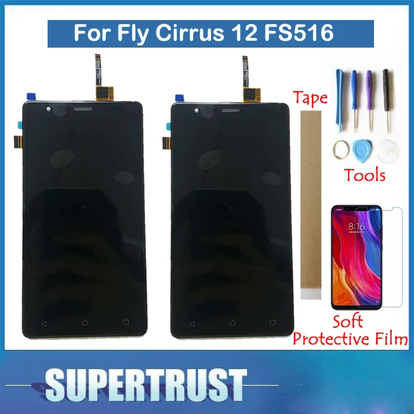 5 0 дюймов для Fly Cirrus 12 FS516 ЖК-дисплей Дисплей + стекло сенсорного экрана планшета в