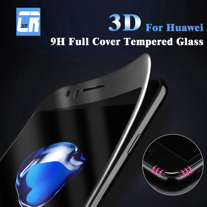 Закаленное 3D стекло 9H с полным покрытием для Huawei Honor 8 9 G8 P10 V8 V9 G7 P9 Nova 2 Plus изогнутое