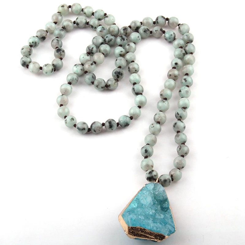 Бесплатная доставка модные длинные узелковые коричневые подвески из