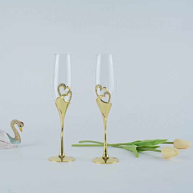 Новый дизайн горячая Распродажа свадебные хрустальные бокалы для вина набор