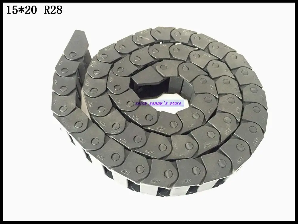 

Customized order 4pcs 15x20mm R28 Cable Drag Chain L1000mm with 18 sets End Connectors
