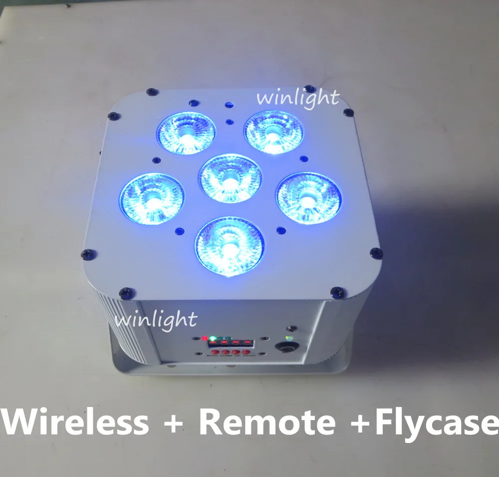 (10 шт./лот) Пульт дистанционного управления + батарея беспроводной контроль 6*18 Вт