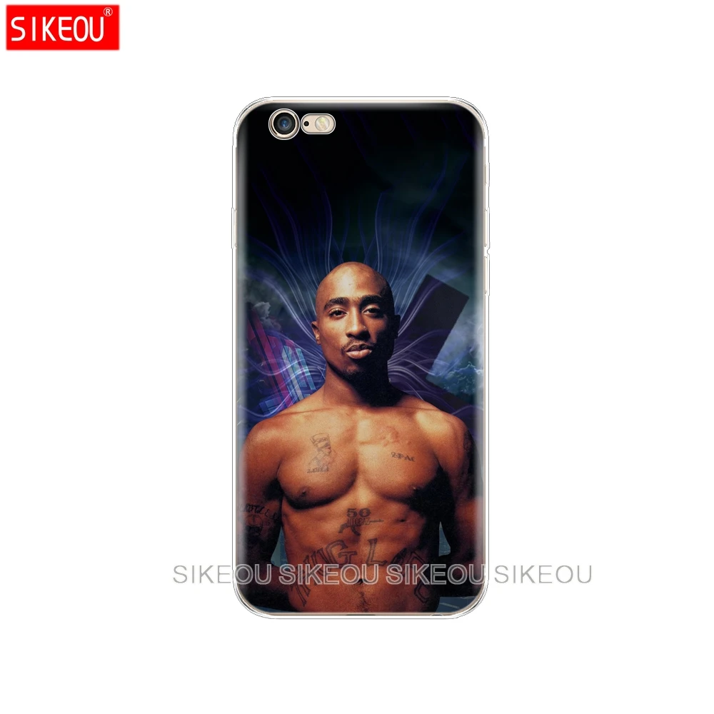 Силиконовый чехол для Iphone 6X8 7 6s 5 5s SE 2020 Plus 10 XR XS 11 Pro Max 2Pac Тупак Амару Шакур - купить