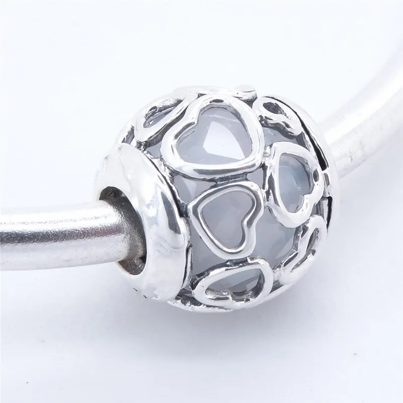 Подходит для браслетов pandora подвески из стерлингового серебра 925 пробы белые CZ
