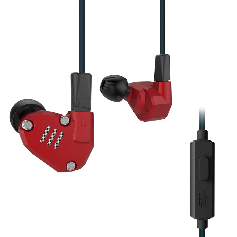 KZ ZS6 четырехъядерный драйвер высокая точность дополнительные басы съемный