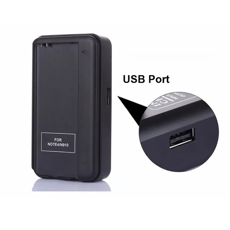 Зарядное устройство для Samsung Galaxy Note 4 с usb портом и складной вилкой черного