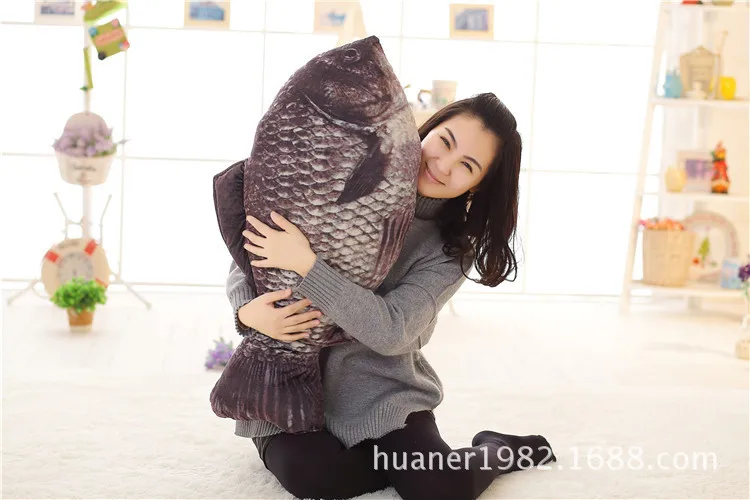 Подушка для сна в виде карпа плюшевая игрушка имитация рыбы кукла подарок на день