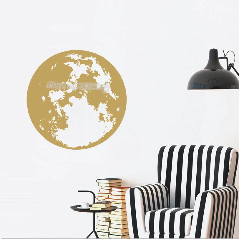 

Hot Selling Moon Vinyl Wall Stickers Artistic Design Wall Decals New Arrivals Home Wall Decor Girl Bedroom Mural Poster SA948
