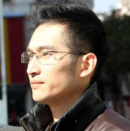 Очки для чтения мужские и женские без оправы легкие гибкие металлические полная