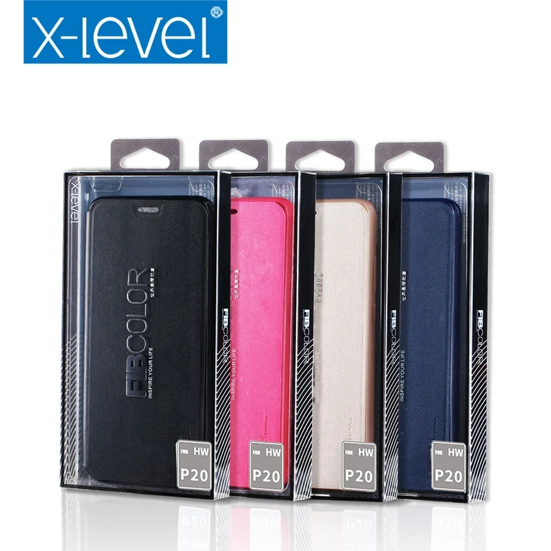 Роскошный чехол X Level в деловом стиле из искусственной кожи для huawei P20 Lite флип Nova