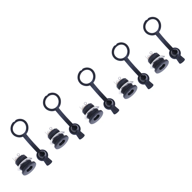 1set High Quality DC 5.5*2.1 / 5.5*2.5mm Power Socket/ Connector Panel Mounting With Waterproof Cap | Обустройство дома