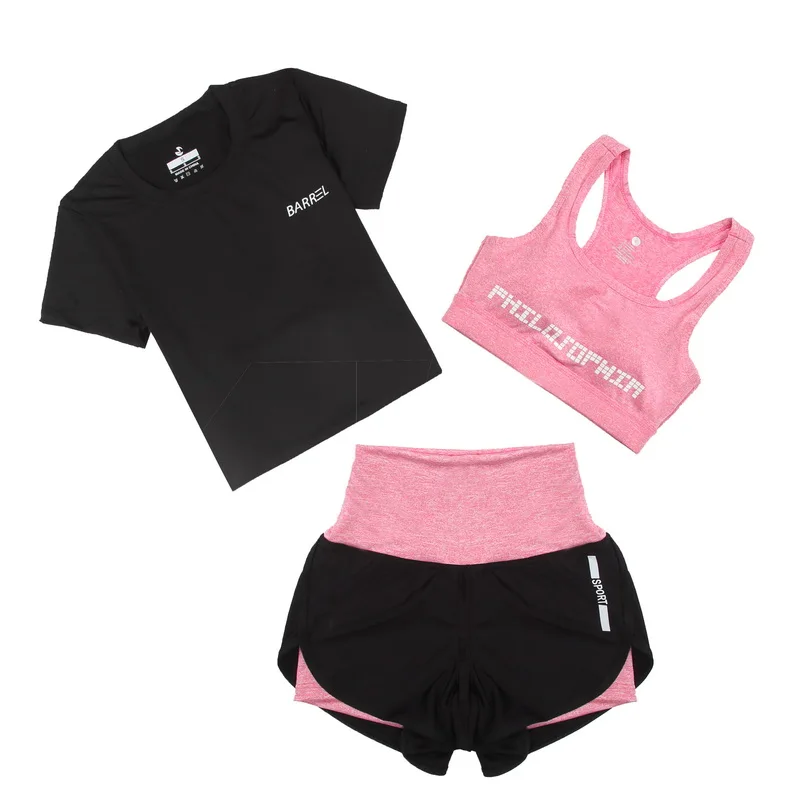 Женский Быстросохнущий Спортивный костюм из трех предметов спортивный в стиле