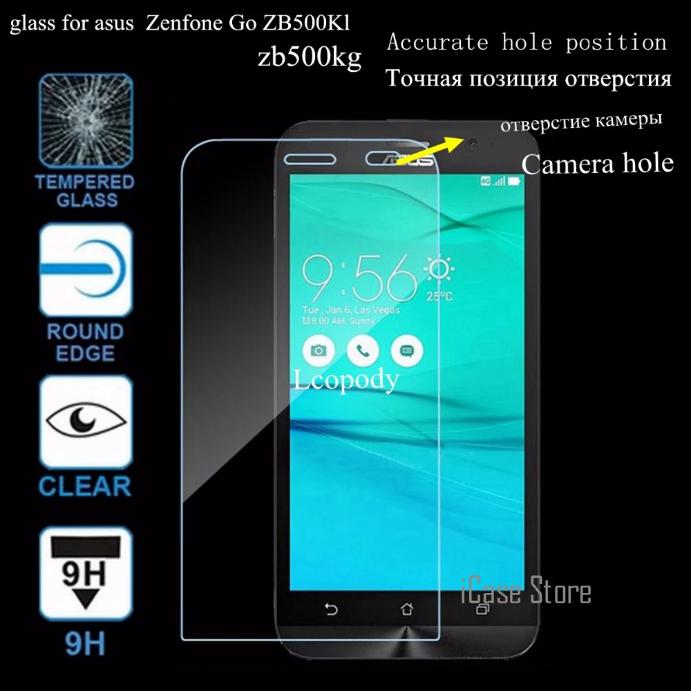 9H защита экрана из закаленного стекла для asus zenfone GO ZB500KL ZB500KG ZB 500 KL KG 500KL 500KG ZB500