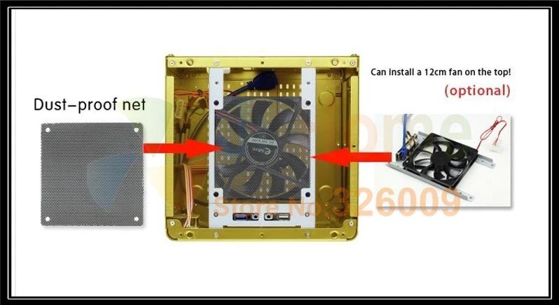 HTPC mini-ITX шасси, алюминий, USB3.0, 3,5 ''HDD, Поддержка питания подставки, мини Чехол HTPC, wifi COM PCI аудио порты, Realan D3