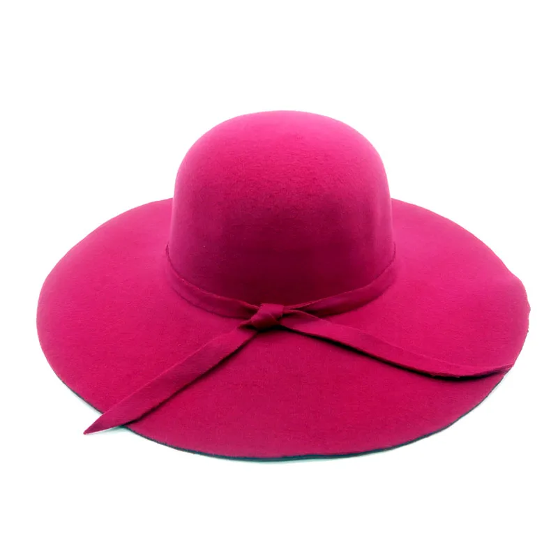 Осень зима лето мода fedoras Винтаж чистый Для женщин Beach Sun hat Женский волны большой