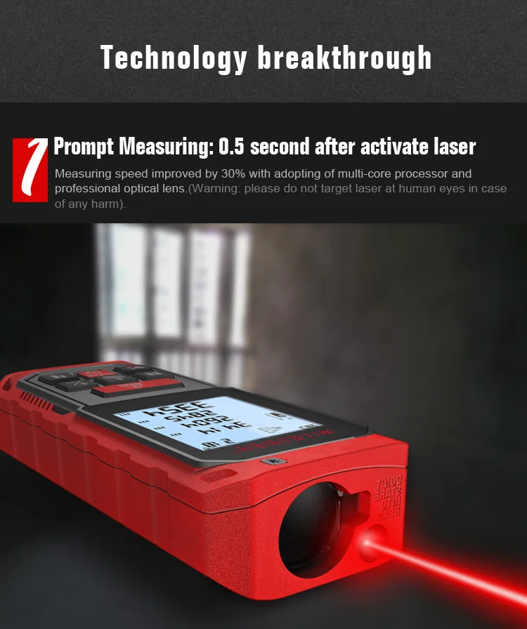 Новинка, Mileseey S7 S2, 50 м, Bluetooth, лазерный дальномер, ручной цифровой лазерный дальномер, дальномер, измеритель