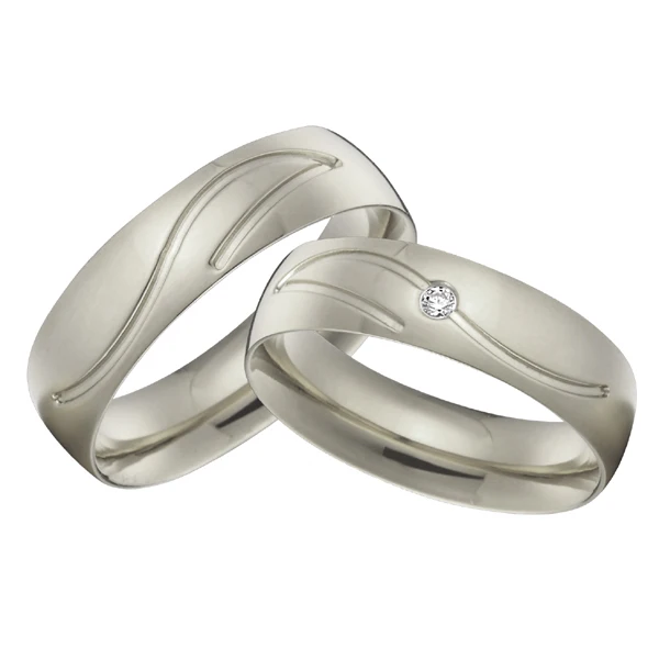 Кольца и обручальные кольца из Титана Белого золотого цвета|ring set|wedding bandaneis feminino |