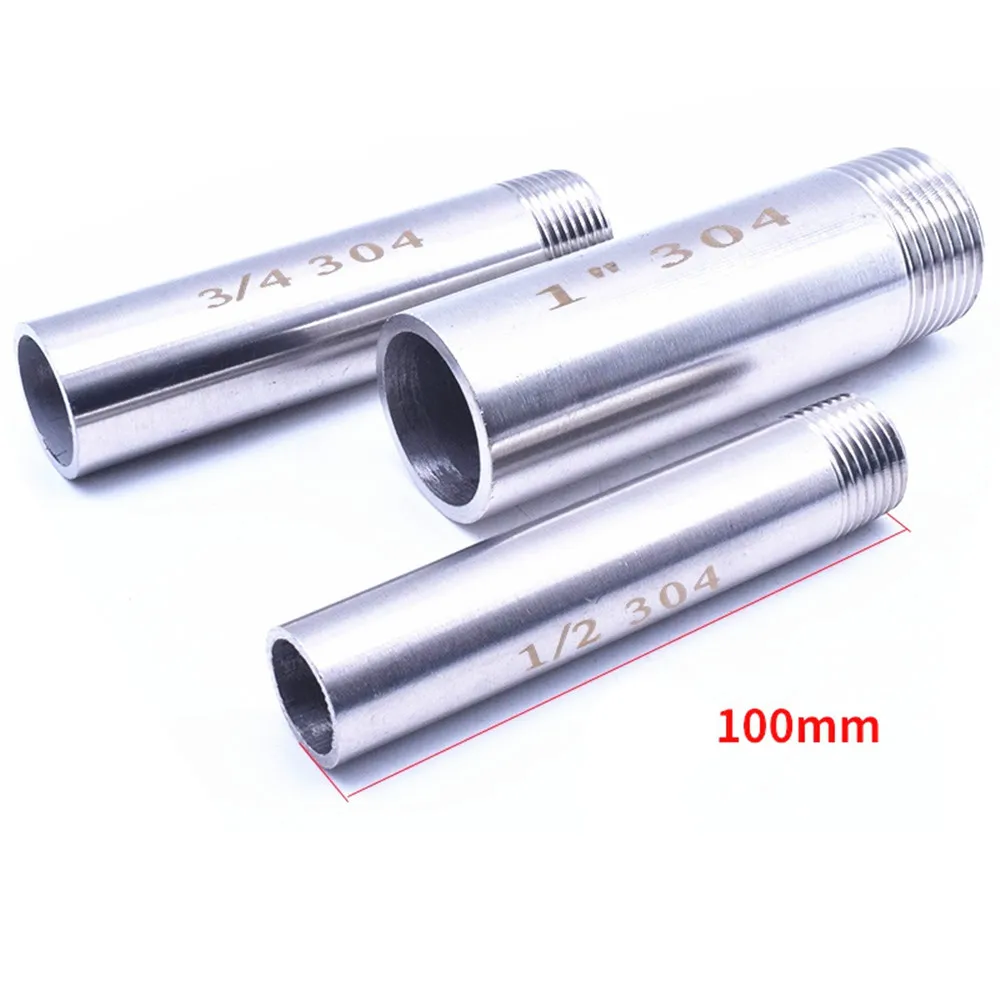 SS 304 нержавеющая сталь 100 мм Длина водопроводное соединение 1/4 &quot3/8&quot 1/2 &quot3/4&quot 1