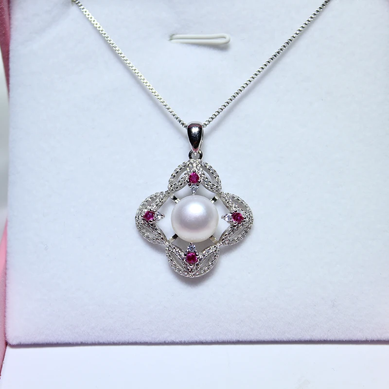 YIKALAISI 2017 fine brand Natural Freshwater Pearl choker neckalce Pendant real 925 Sterling Silver Jewelry For Women girls | Украшения и