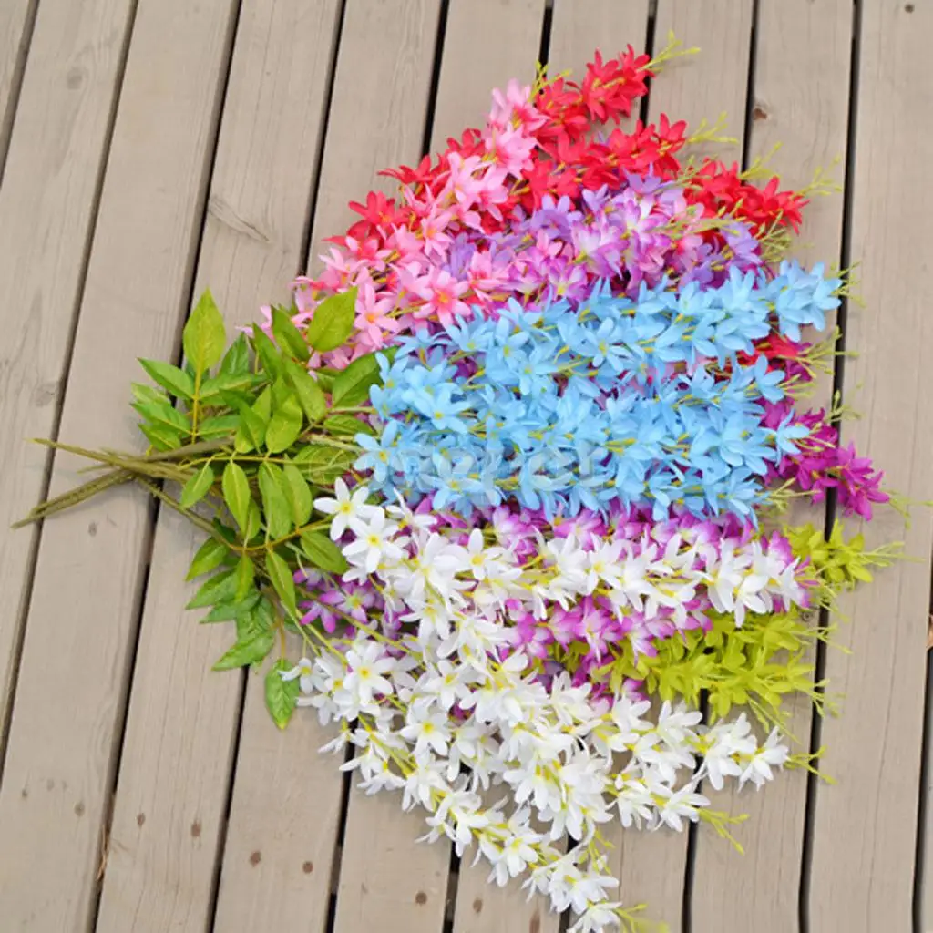 4 шт. Декоративная гирлянда из искусственных сиреневых цветов|flower garland