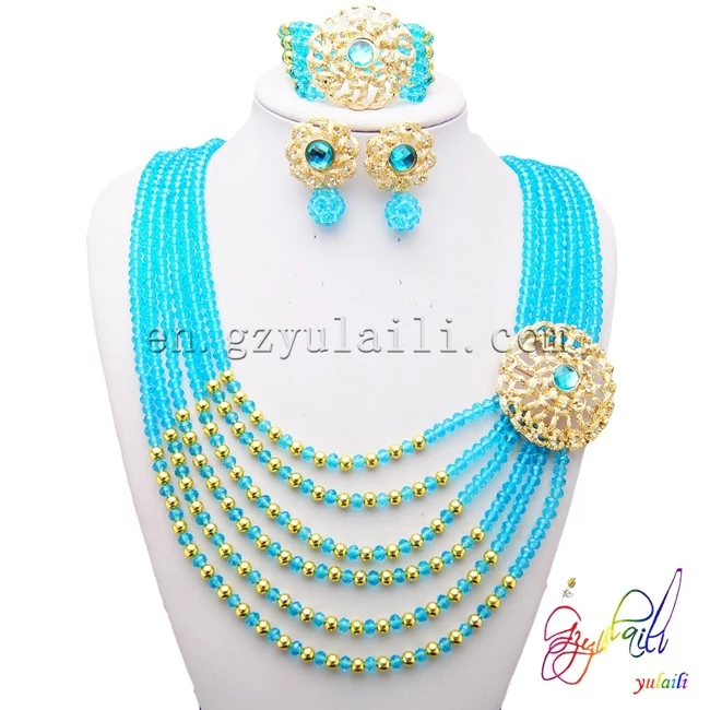 

Indian special fashion wedding new jewelry set Women necklace set african beads new jewelry