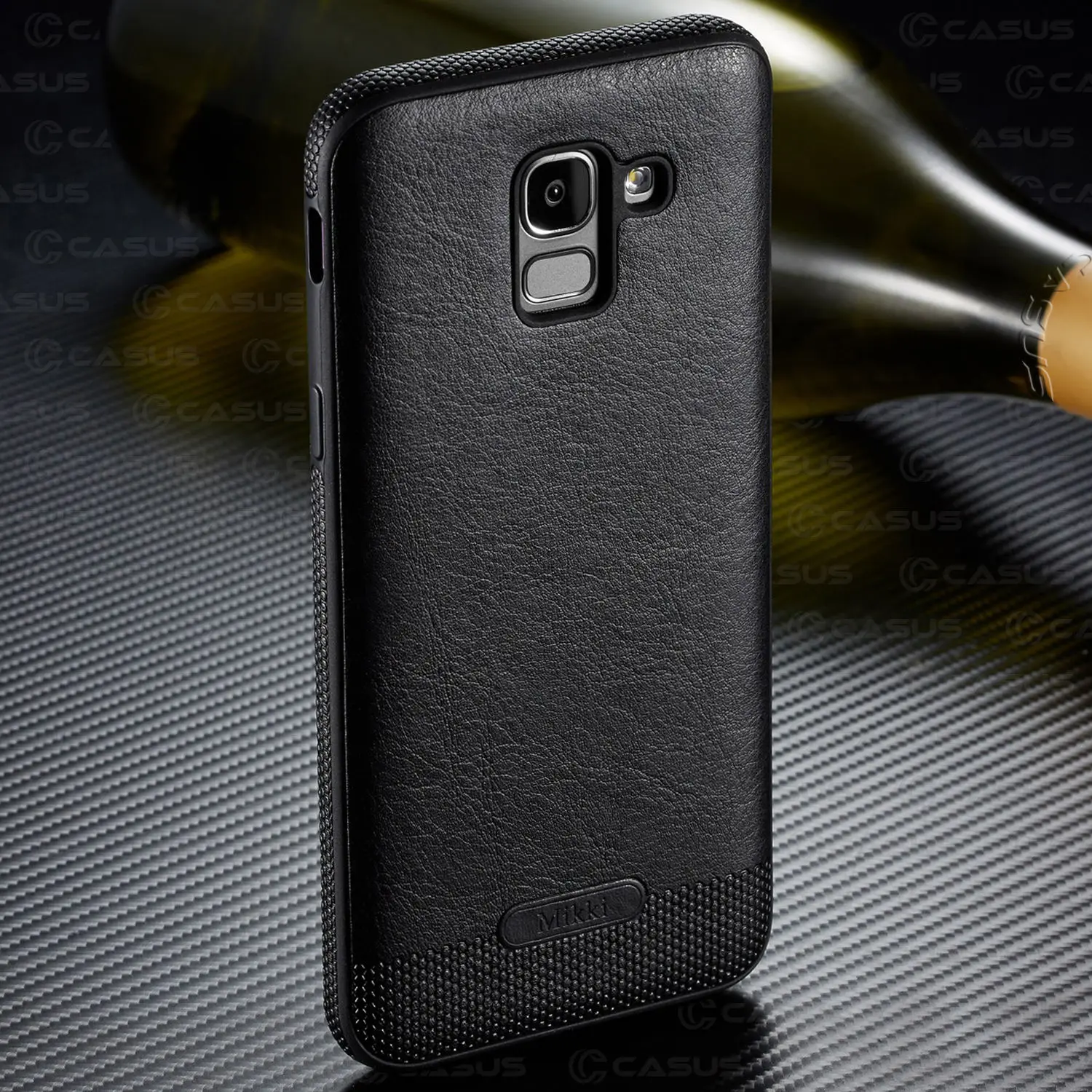 Black Для samsung J6 чехол Роскошный винтажный Тонкий чехол из искусственной кожи для samsung J6 Plus противоударный чехол для J4 Plus - Цвет: Black