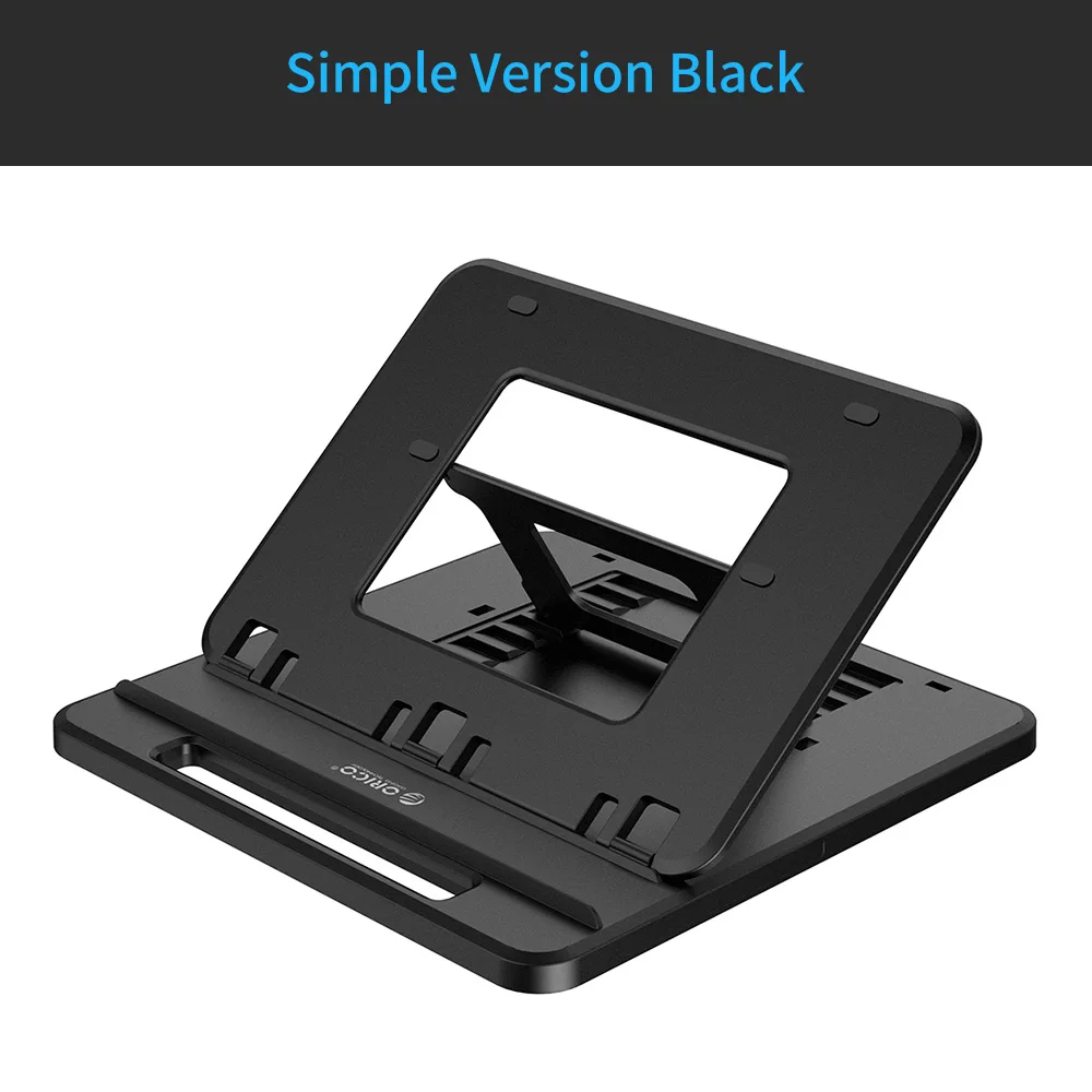 Simple Model Black ORICO держатель для ноутбука USB-C-HDMI PD USB 3,0 концентратор SD/TF порты 7 углов Регулируемый Противоскользящий силиконовый полый теплоотвод - Цвет: Simple Model Black