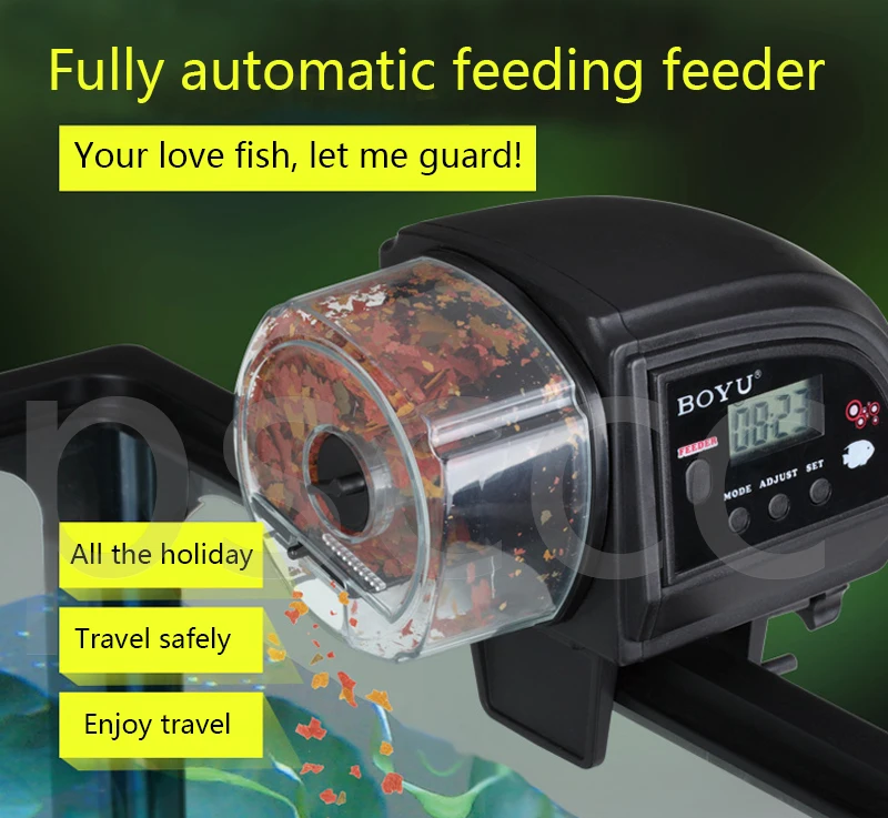 BOYU ZW-82 Household fish tank automatic feeder,Digital display,Easy to operate.Environmental protection materials, safe