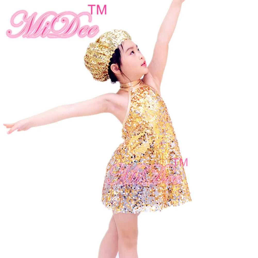 MiDee/танцевальные платья с пайетками джазовый костюм сольные танцевальные