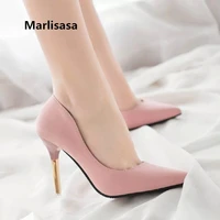 marlisasa tacones altos women classic high quality grey high heel pumps lady casual black office shoes sweet black shoes f3241