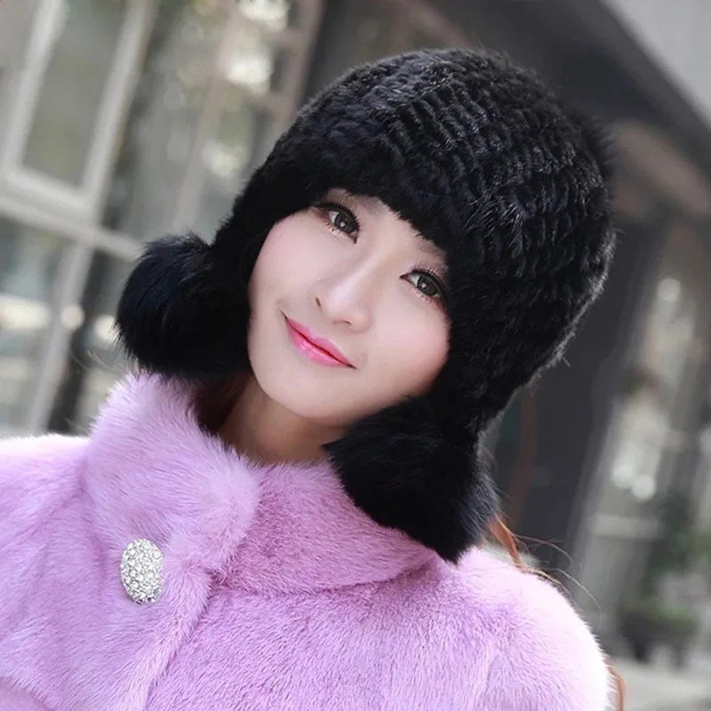 Женские зимние теплые меховые шапки элегантная женская обувь из натурального