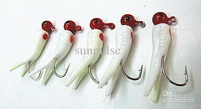 

soft bait jig lures lead head soft fishing lures soft worms bait fishing tackle for sea freshwater fish bait 5cm/6g with hook