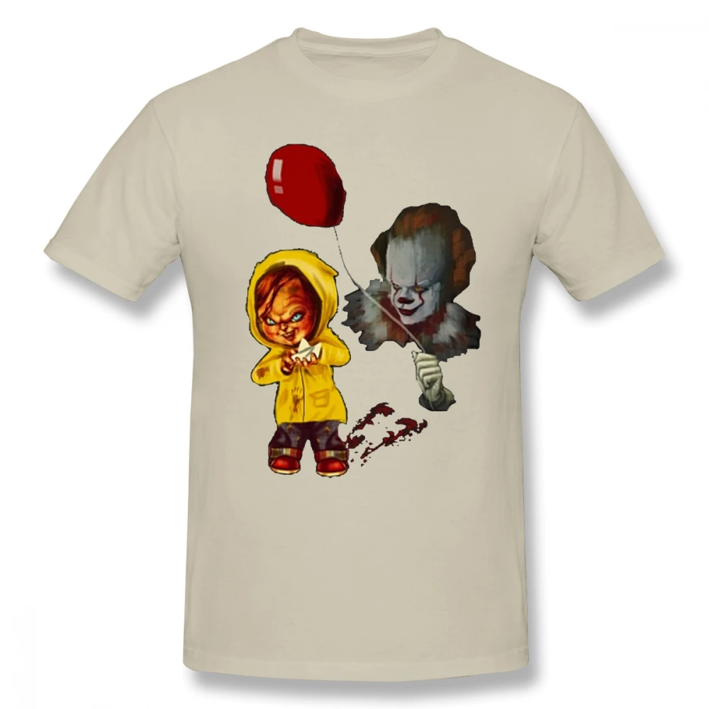 Alloween лучший подарок Чаки клоун Мужская футболка хип хоп случайный 4XL 5XL 6XL хлопок короткий рукав мужская одежда - Цвет: Хаки