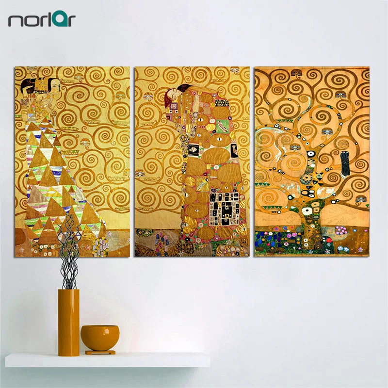 Огромный Густав Климт жикле печать на холсте настенный Декор постер картина