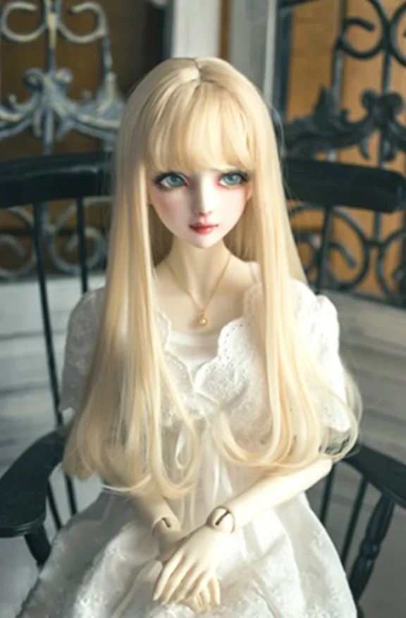 BJD SD кукла льняной коричневый высокотемпературный провод волос парики 1/3 1/4 1/6 BJD Европейский стиль ленты короткие вьющиеся волосы - Цвет: Milk golden