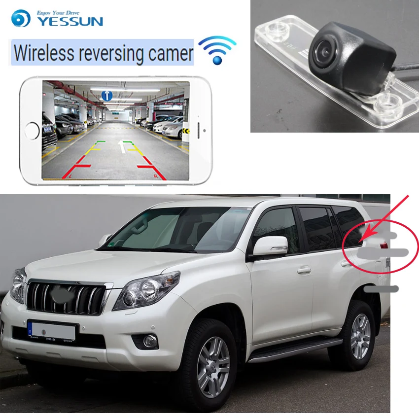 YESSUN Новая беспроводная автомобильная камера заднего вида для Toyota Land Cruiser Prado