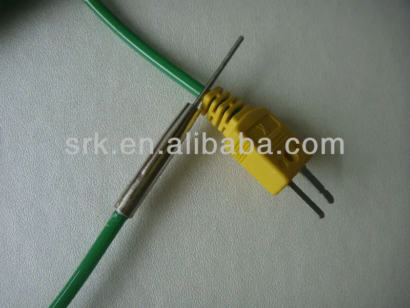 Пружинный шнур с короткой термопарой типа K и Миниатюрный разъем China Post