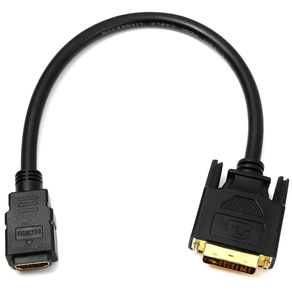 Адаптер DVI 24 + 1 папа Ale в HD мама HDMI совместимый кабель преобразователь для ПК