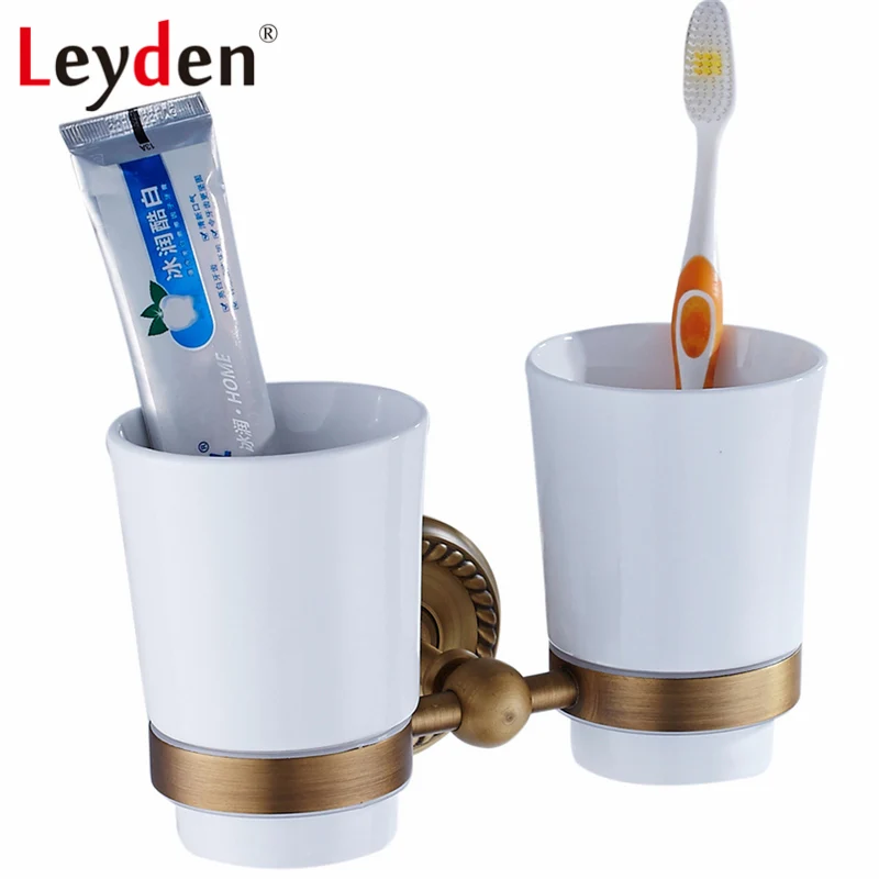 Лейден Высокое Качество Латунные античные Двойные держатели для стаканчиков с