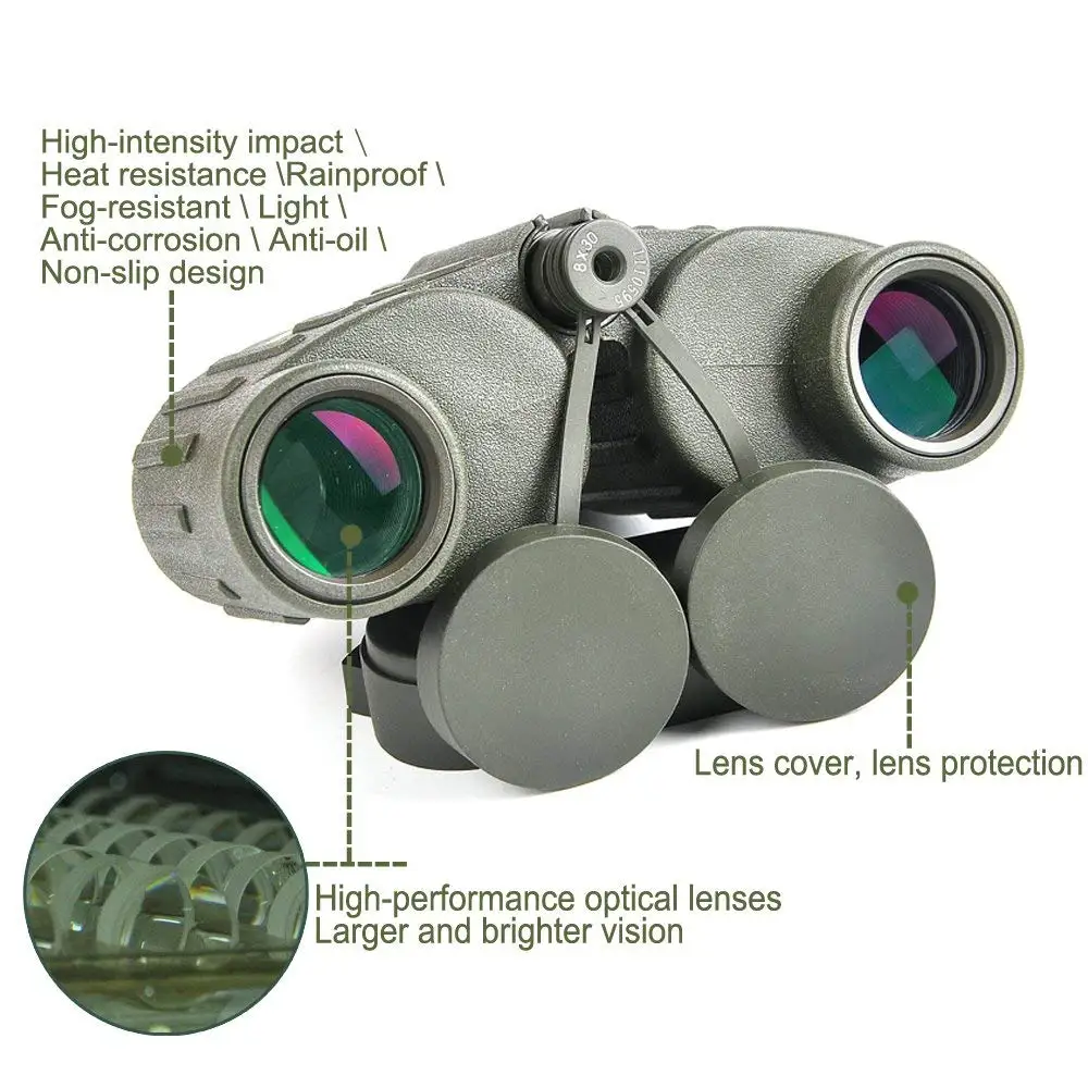Военный 8x30 бинокулярный Bestsight морской бинокль для охоты пешего туризма и