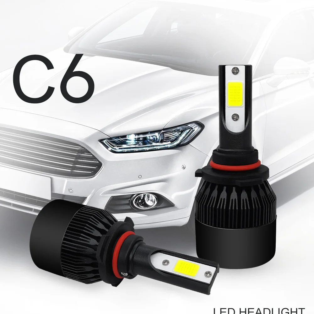 CROSSFOX 12V 6000K Автомобильные светодиодные фары лампы H1 светодиодный H7 H8 H9 H11 9005 HB3 9006 HB4 9003 HB2 H4 светодиодный авто лампы Автомобильные фары 8000LM