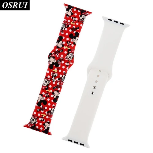 Pattern 5 Silcone Ремешок для Apple watch 4 44 мм 40 мм ремешок для часов iwatch 3 2 1 узор спортивный браслет на запястье 42 мм 38 мм аксессуары - Цвет ремешка: Pattern 5