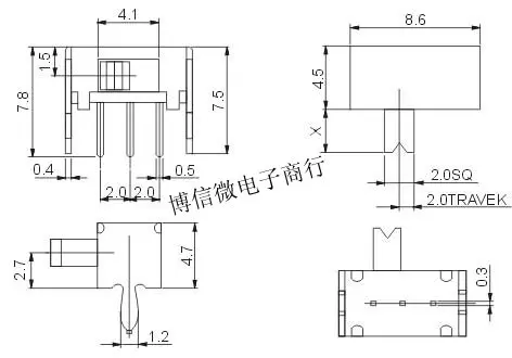 10 шт./лот Sk12D07 два переключателя боковой переключатель Sk12D07Vg4 | Обустройство дома