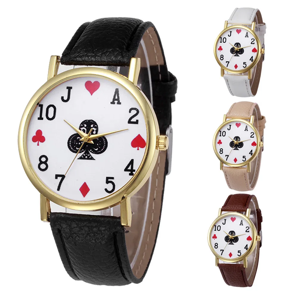2018 новейшие игральные карты стиль ретро дизайн кожаный ремешок Аналоговый сплав