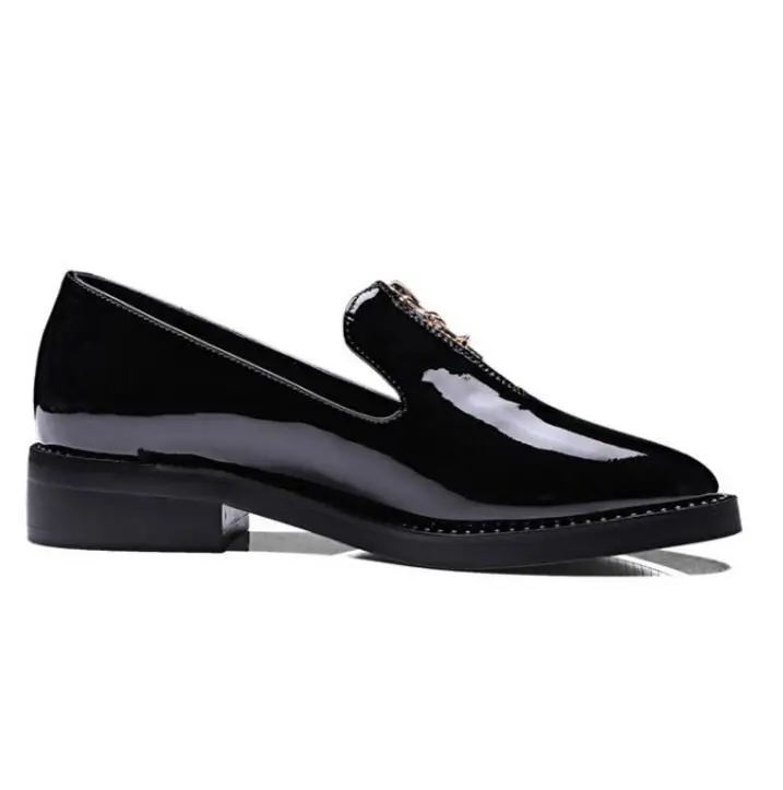 Женская обувь на платформе однотонные оксфорды из искусственной кожи с круглым